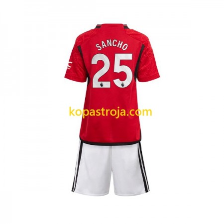 Billiga Fotbollströjor Manchester United Sancho 25 Barn Hemma tröja 2023/24 Kortärmad